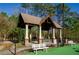 Community pavilion with picnic tables and benches, perfect for gatherings and relaxing outdoors at 2480 Copper Mill Trl, Cumming, GA 30041