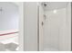 Bright bathroom featuring a shower with white tiling, tub, and neutral walls at 848 Gateshead Ct, Lawrenceville, GA 30043