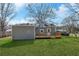 Well-manicured backyard featuring a charming wooden deck, ideal for outdoor gatherings and peaceful enjoyment at 5153 Westbrook Pl, Union City, GA 30291