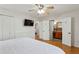 Bedroom with hardwood floors and ensuite bathroom at 2441 Hidden Hills Dr, Marietta, GA 30066