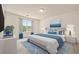 Comfortable bedroom featuring a plush bed, a water view painting, and bright natural light at 5330 Willow Park Blvd, Atlanta, GA 30349