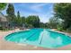 Sparkling community pool with ample seating surrounded by lush greenery at 184 Cadence Trl, Canton, GA 30115