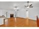 Inviting living room boasting hardwood floors, fireplace, and ample natural light at 303 Fireside Trl, Douglasville, GA 30134