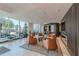 Community club room boasts floor to ceiling windows, lounge seating and a bar at 400 W Peachtree Nw St # 3412, Atlanta, GA 30308