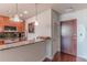 Open kitchen space with stainless steel appliances and granite countertops at 400 W Peachtree Nw St # 3412, Atlanta, GA 30308