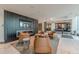 This modern lounge offers a TV, fireplace and seating for relaxation at 400 W Peachtree Nw St # 3412, Atlanta, GA 30308