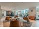 A community lounge features a pool table, fireplace and scenic views at 400 W Peachtree Nw St # 3412, Atlanta, GA 30308