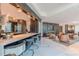 A community lounge features a wet bar, fireplace and ample seating at 400 W Peachtree Nw St # 3412, Atlanta, GA 30308
