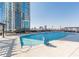 Outdoor pool with seating and city views, perfect for relaxing or entertaining guests in upscale urban setting at 400 W Peachtree Nw St # 3412, Atlanta, GA 30308