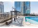 Outdoor pool with seating and city views, perfect for relaxing or entertaining guests in upscale urban setting at 400 W Peachtree Nw St # 3412, Atlanta, GA 30308