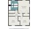 Upstairs floor plan featuring the layout of the bedrooms, baths, and hall at 6615 Buckhurst Trl, Atlanta, GA 30349