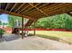 Backyard view under deck offers a patio area and lush green space at 8056 Revere Dr, Mcdonough, GA 30252