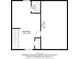 An overhead, floor plan view, showing the layout of the bath, attic, and bedroom, with stated dimensions at 2421 Spring Lake Dr, Marietta, GA 30062