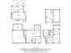 An overhead floor plan of all floors with dimensions displayed for each room of the house at 2421 Spring Lake Dr, Marietta, GA 30062