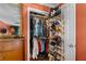 Well-organized closet with ample storage space for clothes and shoes at 885 Briarcliff Ne Rd # 16, Atlanta, GA 30306