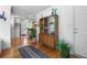 Hallway with hardwood floors connects the main entrance to the kitchen and living spaces at 885 Briarcliff Ne Rd # 16, Atlanta, GA 30306