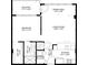 Condo floor plan showing layout of the bedroom, bathroom, kitchen, balcony, and living areas at 245 N Highland Ne Ave # 210, Atlanta, GA 30307