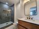 Modern bathroom with a glass-enclosed shower, sleek vanity, and stylish fixtures, creating a spa-like retreat at 3794 Allegretto Cir, Atlanta, GA 30339