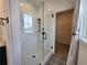 New shower features white subway tile, matte black fixtures, and glass door at 3794 Allegretto Cir, Atlanta, GA 30339
