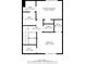 Second story layout of open floor plan including bed and bathrooms with measurements at 6520 Roswell Rd # 74, Atlanta, GA 30328