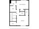Second story layout of open floor plan including bed and bathrooms at 6520 Roswell Rd # 74, Atlanta, GA 30328