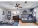 Spacious bedroom with bunkbeds, hardwood floors, and natural light from the large window at 3261 Turtle Lake Se Ct, Marietta, GA 30067