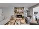 Cozy living room with stone fireplace and neutral decor at 3261 Turtle Lake Se Ct, Marietta, GA 30067