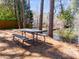 Charming picnic area with a table and benches, perfect for outdoor dining next to the lake at 3261 Turtle Lake Se Ct, Marietta, GA 30067