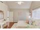 Bedroom featuring a sloped ceiling, desk, and comfortable day bed at 1175 Lamont Cir, Dacula, GA 30019
