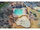 Aerial view of the community pool and splash pad at 1175 Lamont Cir, Dacula, GA 30019