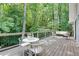 Relaxing deck area surrounded by lush green trees at 1233 Poplar Grove Ne Dr, Atlanta, GA 30306