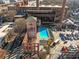 Aerial shot featuring a pool, parking, and restored brick structure at 170 Boulevard Se # H428, Atlanta, GA 30312
