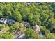 Aerial view of multiple homes surrounded by lush mature trees at 4184 Westchester Ne Trce, Roswell, GA 30075