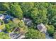 Aerial view of a property with lush trees and neighborhood at 4184 Westchester Ne Trce, Roswell, GA 30075