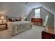 Attic bedroom featuring a comfortable bed, classic dresser, natural light, and a relaxing atmosphere at 112 Estates At The Lake Dr, Canton, GA 30114