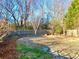 Large, partially-fenced backyard with patio stones, trees, and plenty of shade at 107 Deer Park Dr, Carrollton, GA 30116