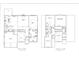 Layout of both the first and second floors, including a kitchen, living space, and multiple bedrooms at 160 Arden Pl, Alpharetta, GA 30022