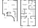 Detailed layout of first and second floor highlighting room dimensions and configuration at 2515 Norwood Park Xing, Atlanta, GA 30340