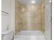 Modern bathroom with marble tile shower and glass enclosure at 195 14Th Ne St # 2105, Atlanta, GA 30309