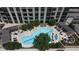 Aerial view of a luxury pool and lounge area, perfect for relaxation and outdoor entertainment at 270 17Th Nw St # 2002, Atlanta, GA 30363