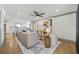 Bright living room with a view of the kitchen, featuring a comfortable seating area and stylish decor at 2357 Lynn Iris Dr, Decatur, GA 30032