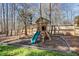 Backyard playground featuring a slide and swings, providing a fun recreational area for children at 2415 Roxburgh Dr, Roswell, GA 30076