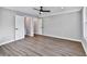 Empty main bedroom with two windows and two closet spaces at 5205 Silhouette Sw Ln, Mableton, GA 30126