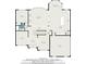 First floorplan showing layout of living room, kitchen, dining area, garage and office space at 6350 Old Wood Hollow Way, Buford, GA 30518