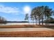Scenic view of the lake with a sandy beach and trees at 6350 Old Wood Hollow Way, Buford, GA 30518