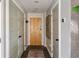 Hallway with closet and patterned accent wall at 890 Memorial Se Dr # 101, Atlanta, GA 30316