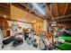 Spacious garage with an unfinished ceiling providing plenty of storage space at 2517 N Hightower Trl, Conyers, GA 30012