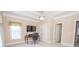 Comfortable bedroom with crown molding, desk, and ceiling detail at 5053 Chapel Xing, Douglasville, GA 30135