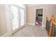 Hallway with carpet and doorway leading into bedroom at 5053 Chapel Xing, Douglasville, GA 30135