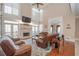 Elegant living room with high ceilings, fireplace, and an open layout, perfect for entertaining at 5053 Chapel Xing, Douglasville, GA 30135